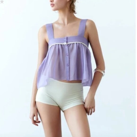 ZARA Sleeveless Knitted Crop Top Size S NEW WITH TAG! - Picture 4 of 6